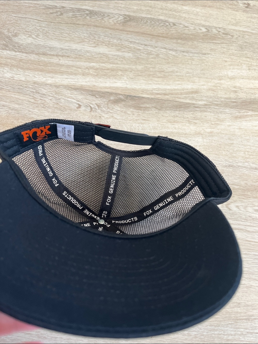 Fox Black Trucker Hat with Orange Patch - Picture 5 of 5